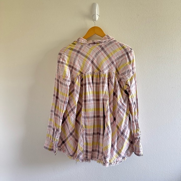 Free People We The Free Seeking Starlight Plaid Button-Up Shirt size Small - Picture 6 of 13